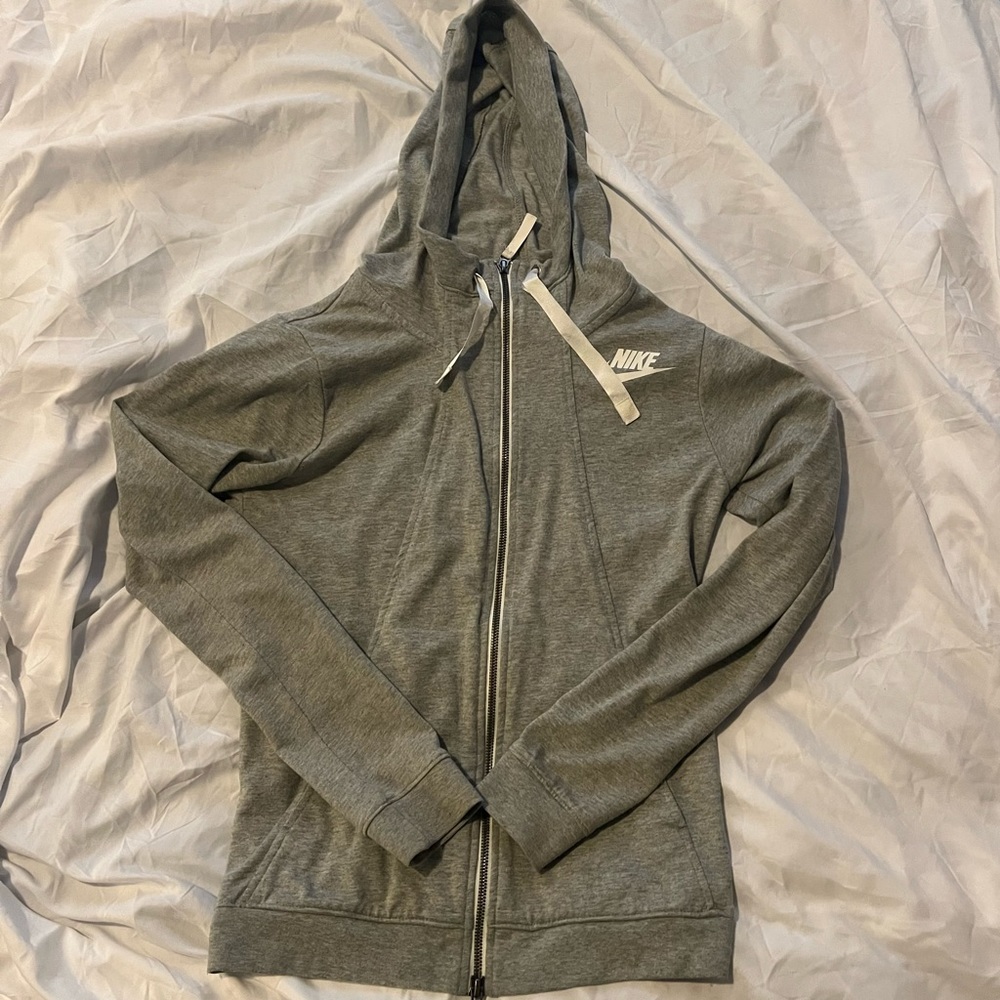 Womens Nike Gray Full Zip Up Hoodie
